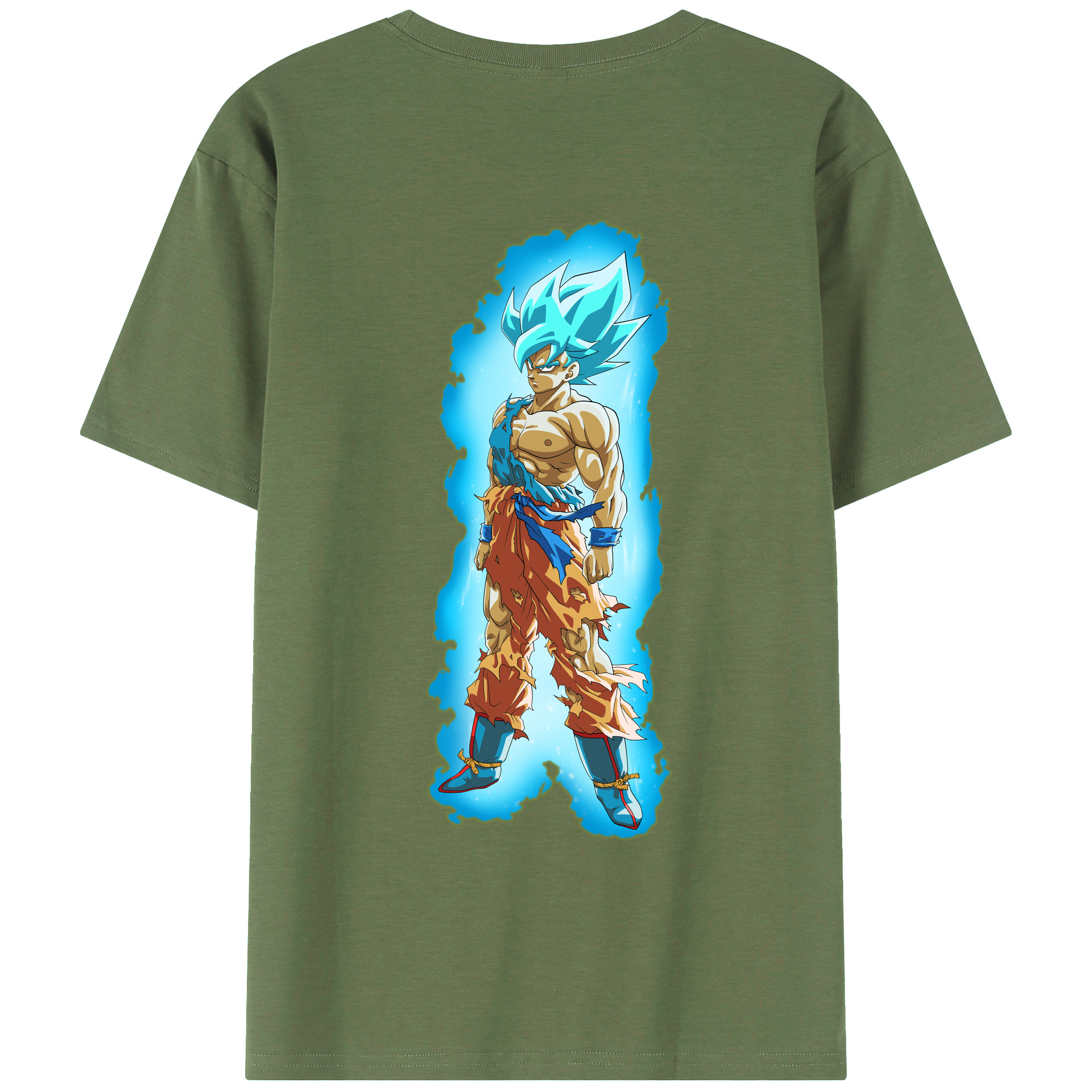 （画像用） ドラゴンボール 孫悟空（そん ごくう）Son Goku カカロット DRAGON BALL Kakarotto 綿100％ メンズ半袖Tシャツ（バックプリント） 通気性